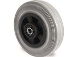 Ruota Di Scorta Ø 160 Mm Portata 135 Kg Gomma Piena Grigia Assale Ø 12 Mm Lunghezza Mozzo 59 Mm