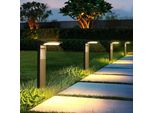 Calflux Luci Solari Giardino Esterno, Illuminazione Sentiero, Confezione 2, Luci Di Natale Impermeabili, 2 Modi, Resistenti Alle Intemperie Sentiero Luce Giardino, Prato (Freddo