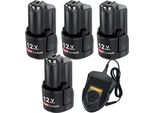 Batteria Ricaricabile Agli Ioni Di Litio Da 12 V, Capacità 4000 Mah, Compatibile Con La Serie BAT411, 4 Batterie 1 Caricatore