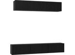 Vidaxl Set Di Mobili Tv 6 Pezzi Look Rovere Nero 100 X 30 X 30 Cm