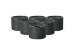 Kerzenhalter Villeroy & Boch "Kerzenhalter Manufacture Rock Home ø 6,3 Cm 6Er Set Schwarz", Schwarz, Kerzenhalter, Kerzenhalter