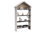 Standregal Vcm "Holz Kinderregal BüCherregal Kinder Regal Malusa", Grau (Weiß, Anthrazit), Regale, Standregal