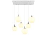 Globo Lighting HäNgeleuchte "Maxy", Weiß Matt, H: 120Cm, 1 Stk., Leuchten, HäNgelampe Weiß Glas Opal Dekorillen Esszimmer Esstisch, HäNgeleuchte
