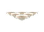 Tasse Villeroy & Boch "Suppen-Obertassen Ivoire 200 Ml 6Er Set Weiß-Gold", Bunt (Weiß, Gold), 6 Tlg., Porzellan, TrinkgefäßE, Tasse