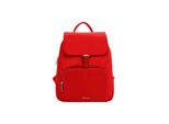 Rucksack TAMARIS Rucksack TAS Khiria, Damen, Gr. B/H/T: 26cm x 28cm x 9cm, rot (rot 600), Polyester, Rucksäcke Rucksack