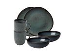 Geschirr-Set Frühstücks-Set Lave 6er Set, grau (gris), 6 tlg., Steingut, LIKE. BY VILLEROY & BOCH, Geschirr-Sets, Frühstücks-Set Geschirr-Set