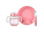 Kindergeschirr-Set MEPAL Babygeschirr Mio 3er Set, pink (deep pink), Kunststoff, Geschirr-Sets