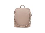 Rucksack TAMARIS Rucksack TAS Larissa, Damen, Gr. B/H/T: 34cm x 36cm x 15cm, beige (taupe 900), Polyester, Rucksäcke Rucksack