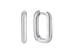 Paar Creolen Vivance "925/- Sterling Silber Rhodiniert", Weiß, Ohrringe, Damen, One-Size, Silber 925 (Sterlingsilber)