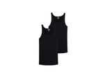 Unterhemd Schiesser "Unterhemd 2Er Pack", Herren, Gr. L, N-Gr, Schwarz, Obermaterial: 100% Baumwolle Co., Unterhemden Unterhemd
