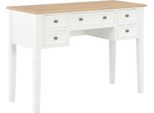 vidaXL Schreibtisch Weiß 109,5 x 45 x 77,5 cm Holz - Schreibtisch - Schreibtische - Holzschreibtisch - Holzschreibtische