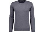 Rundhalspullover Ragman, Herren, Gr. 52, Grau (Anthrazit), Strick, 100% Wolle, Rundhals, Pullover Rundhalspullover