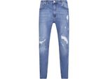 Bequeme Jeans 2Y Premium "2Y Premium Herren 2Y Skinny Fit Jeans", Herren, Gr. 30, NormalgrößEn, Blau, 100% Baumwolle, Unifarben, Jeans