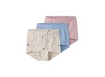 Hipster Name It "Nmftights 3P Peyote Hearts Noos", MäDchen, Gr. 116, 3 Stk., Bunt (Peyote Melange), Jersey, Obermaterial: 95% Baumwolle, 5% Elasthan, Bedruckt, Unifarben, Eng, Unterhosen