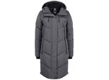 Kurzmantel Oxmo "Kurzmantel Oxjuna", Damen, Gr. L, Grau (Iron Gate), Obermaterial: 100% Polyester Pes., MäNtel Kurzmantel