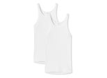Unterhemd Schiesser "Unterhemd 2Er Pack", Herren, Gr. M, N-Gr, Weiß, Obermaterial: 100% Baumwolle Co., Unterhemden Unterhemd