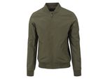 Allwetterjacke Urban Classics "Urban Classics Herren Light Bomber Jacket", Herren, Gr. S, GrüN (Schwarzolive), 100% Polyester, Unifarben, Normal, Amerikanischer Ausschnitt, Jacken