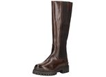 Stiefel Pavement "Pavement Stiefel Leder/Textil", Damen, Gr. 39, Schwarz (Braun, Schwarz), Leder, Textil, Schuhe Stiefel