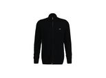 Sweatshirt Gant "Strickjacke Casual Cotton Zip Cardigan", Herren, Gr. L, Schwarz, Obermaterial: 100% Baumwolle Co., Sweatshirts Sweatshirt
