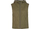 Steppweste Urban Classics "Urban Classics Ladies Super Light Puffer Vest", Damen, Gr. 4XL, Olive, 100% Polyester, Westen Steppweste