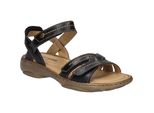Sandale Josef Seibel "Debra 62, Schwarz", Damen, Gr. 37, Schwarz, Obermaterial: 100% Rindsleder Leather Cow., Schuhe Sandale