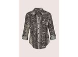 Hemdbluse Madeleine "Bluse Lange Hemdbluse Mit Unikat-Print", Damen, Gr. 34, Weiß (Perlweiß, Multicolor), Obermaterial: 100% Polyester Pes., Modern, Normal, Blusen Hemdbluse