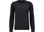 Rundhalspullover Ragman, Herren, Gr. 52, Schwarz, Strick, 100% Wolle, Rundhals, Pullover Rundhalspullover