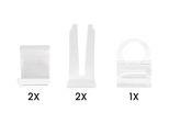 Zubehör-Set OTTO HOME für Plissee LORRI, weiß, B:2cm H:2,5cm, Kunststoff, Sichtschutzbefestigungen, Klemmträger Montage-Zubehör-Set für Plissee LORRI