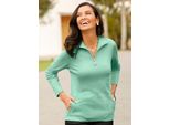 Langarmshirt Classic Basics "Shirt", Damen, Gr. 40, GrüN (HellgrüN), 100% Baumwolle, Unifarben, V-Ausschnitt, Shirts Langarmshirt