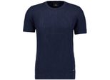 Rundhalspullover Ragman, Herren, Gr. 52, Marineblau, Strick, 100% Baumwolle, Rundhals, Pullover Rundhalspullover