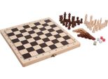 Giochi Classici 3 In 1 In Una Valigetta Di Legno, Scacchi, Dama E Backgammon