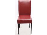 Set Di 6 Sedie Per Sala Da Pranzo Sedia Da Cucina Littau ~ Pelle, Rosso, Gambe Scure