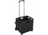 H&S Collection Carrello Portasacchi In Alluminio Con Cassetta Pieghevole Pp