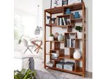 Wohnling Design Libreria In Legno Massiccio Sheesham 115 X 40 X 180 Cm (L/A); WL1.207