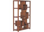 Finebuy Libreria 115X180X40 Cm Scaffale In Legno Massiccio Sheesham Scaffale Aperto In Piedi Xxl Scaffale In Piedi Per Il Soggiorno Scaffale In Piedi In Stile Country Divisorio Per Ambienti Indipendente