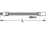 Ks Tools 1/4" Chromeplus Prolunga Flessibile, 150 Mm"