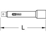 Ks Tools 3/8" Titanplus Prolunga 200 Mm - 965.3802"