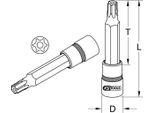 Ks Tools 3/8" Chromeplus Punta Torx Con Foro Frontale Lungo TB45 - 918.4006"