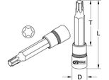 Ks Tools 3/8" Chromeplus Bit Socket Torx Lungo T60 - 918.4019"