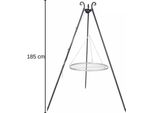 Farmcook E00375 Grill Con Griglia In Acciaio Inox Su Treppiede Viking ; Griglia In Acciaio Inox (Diametro): 60Cm ; Altezza: 180Cm