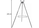 Farmcook E00376 Grill Con Griglia In Acciaio Inox Su Treppiede Viking ; Griglia In Acciaio Inox (Diametro): 70Cm ; Altezza: 180Cm