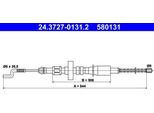 Ate 24.3727-0131.2 - Cavo Freno A Mano Oe 701 609 701 Per T4
