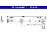 Ate 24.5105-0442.3 - Telaio Di Protezione Oe 1H0 611 701 Per Inca (6K), Caddy Ii (9K), Cordoba (6K), Ibiza (6K), Corrado (53I), Golf Iii (1H), Polo (6V), Golf Cabriolet (1E), Vento (1H)