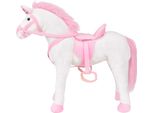 Vidaxl Peluche Unicorno In Piedi Bianco E Rosa Xxl