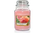 Candela Profumata Ai Fiori Di Rosa E Albicocca In Vaso Con Coperchio