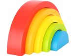 Small Foot - Blocchi Da Costruzione In Legno Arcobaleno, 5Dlg.
