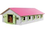 Stalla Per Cavalli Giocattolo Globe Per Bambini Con 9 Stalli 1:32 Rosa 610188