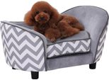 Pawhut Divano Per Animali Domestici Divano Per Cani Divano Per Cani Letto Per Cani Tappetino Per Gatti Cuscino Imbottito In Legno Espanso Grigio 68,5 X 40,5 X 40,5 Cm