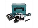 Smerigliatrice Angolare A Batteria Makita Dga 513 Rfj 18V 125Mm Brushless + 2X Batteria Ricaricabile 3.0Ah + Caricabatterie + Makpac