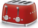 Tostapane 4 Slot 950W Rosso Smeg Tsf03Rdeu